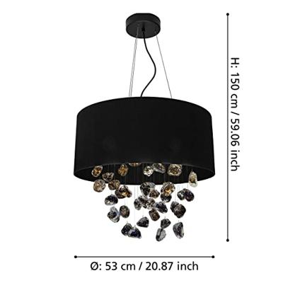 Stars of Light Zwarte hanglampEscuela met kap - Ø 53cm - 39845