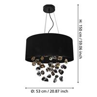 Stars of Light Zwarte hanglampEscuela met kap - Ø 53cm - 39845 - thumbnail