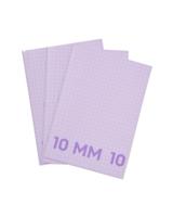 HEMA Schriften lila A4 geruit 10mm - 3 stuks - thumbnail