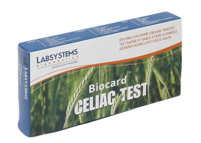 Biocard Coeliakie - gluten overgevoeligheid test 1 Stuks Biocard Coeliakie - gluten overgevoeligheid test 1 Stuks