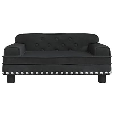 Kinderbank 70x45x30 cm fluweel zwart