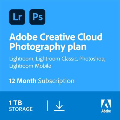Adobe Creative Cloud Photography Plan 1TB cloudopslag 1 gebruiker - 1 Jaar - (Windows/Mac) - NL Adobe Creative Cloud Photography Plan 1TB cloudopslag 1 gebruiker - 1 Jaar - (Windows/Mac) - NL