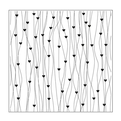 Mundart Stempel • embossing sjabloon lijnen met hartjes