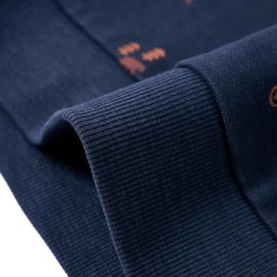 Kindertrui 140 gemleerd marineblauw