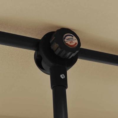 Parasol met aluminium paal 2x1,5 m taupe Parasol met aluminium paal 2x1,5 m taupe