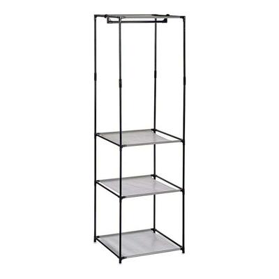 Klerenkast Kipit Zwart Grijs Stof Polypropyleen Ijzer Plastic 43,5 x 160 x 50 cm Klerenkast Kipit Zwart Grijs Stof Polypropyleen Ijzer Plastic 43,5 x 160 x 50 cm