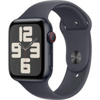 Apple Watch SE (2024) GPS + Cellular 44 mm Aluminium kast Sport Band Middernacht M/L - thumbnail
