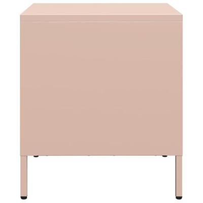 Nachtkastjes 2 st 35x39x43,5 cm staal roze