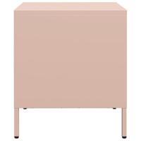 Nachtkastjes 2 st 35x39x43,5 cm staal roze - thumbnail