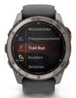 Garmin fēnix 8 Pro 3,56 cm (1.4") AMOLED 51 mm Digitaal 454 x 454 Pixels Touchscreen Grafiet, Titanium Wifi GPS - thumbnail