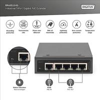 Digitus DN-651143 PoE-extender 10 / 100 / 1000 MBit/s IEEE 802.3af (12.95 W), IEEE 802.3bt, IEEE 802.3at (25.5 W), IEEE 802.3af (15.4 W), IEEE 802.3at (30 W) - thumbnail