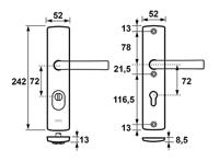 AXA Veiligheidsbeslag Curve Plus kruk Blok PC72 anti-kerntrek zwart - thumbnail