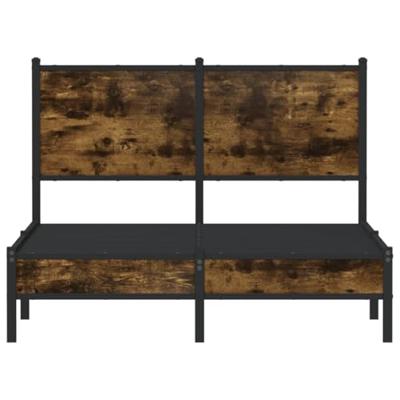 Bedframe zonder matras metaal gerookt eikenkleurig 120x190 cm Bedframe zonder matras metaal gerookt eikenkleurig 120x190 cm