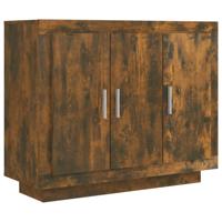 Dressoir 92x35x75 cm bewerkt hout gerookt eikenkleurig - thumbnail