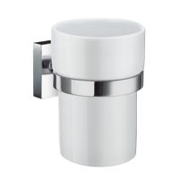 Bekerhouder Smedbo House Porselein met Chroom - thumbnail