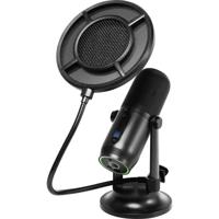 Statief USB-studiomicrofoon Thronmax M2P-BKIT Zendmethode:Kabelgebonden Voet, Incl. kabel, Incl. klem, Incl. tas, Incl. windkap - thumbnail