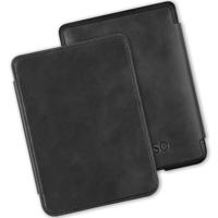 Lunso Kobo Clara HD hoes (6 inch) - Leren sleepcover - Zwart - thumbnail