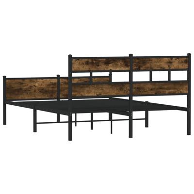 Bedframe zonder matras hout gerookt eikenkleurig 137x190 cm