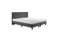 Beddenleeuw Boxspring Bed Nora - 90x200 - Incl. Hoofdbord + Matras - Antraciet - thumbnail