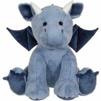 Knuffel - Zigeunerspeelgoed - Floppy Draak - 30cm - Blauw - thumbnail