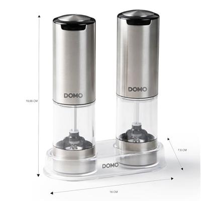 DOMO WIEDERAUFLADBARE PFEFFER- UND SALZMÜHLE Peper- en zoutmolen 1 stuk(s) DOMO WIEDERAUFLADBARE PFEFFER- UND SALZMÜHLE Peper- en zoutmolen 1 stuk(s)