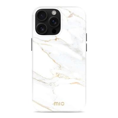 MIO White Marble Magsafe Compatible for iPhone 16 Pro