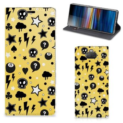 Mobiel BookCase Sony Xperia 10 Plus Punk Geel Mobiel BookCase Sony Xperia 10 Plus Punk Geel