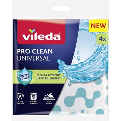 Universele doek met enzymen Vileda Pro Clean 4 stuks.