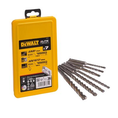 DeWALT DT8976 Borenset SDS-Plus XLR 4-snijder 7-delig in metalen cassette DeWALT DT8976 Borenset SDS-Plus XLR 4-snijder 7-delig in metalen cassette