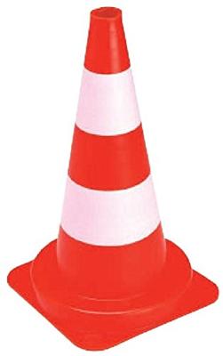 Ivana verkeerskegel - PVC oranje / wit - 46 cm hoog