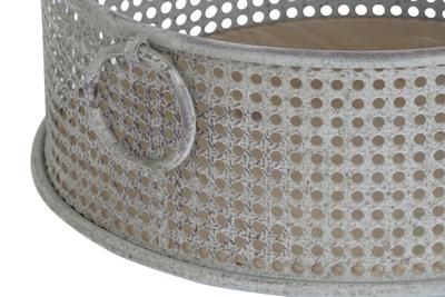 Mandenset DKD Home Decor 43 x 42 x 17 cm Metaal Aluminium Vintage