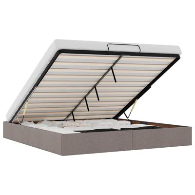 Bedframe zonder matras 200x200 cm stof taupe