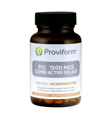Proviform Vitamine B12 1500mcg combi actief folaat 60 Zuigtabletten