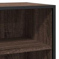 Dressoir 35,5x35x76 cm bewerkt hout en metaal bruin eikenkleur - thumbnail