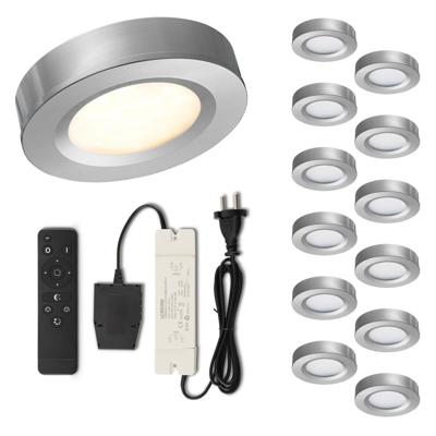 Set LED-opbouwspot met afstandsbediening Adria zilver 3W dimbaar 1-12 stuks