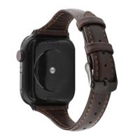 Voor Apple Watch Series 5 & 4 44mm/3 & 2 & 1 42mm Crazy Horse textuur lederen riem (koffie) - thumbnail