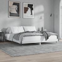 Bedframe bewerkt hout hoogglans wit 140x200 cm - thumbnail
