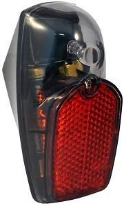 Union led achterlicht. spatwaterdicht, rvs, smoke glas. incl batterijen (werkplaatsverpakking).