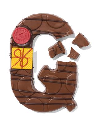 HEMA Handgedecoreerde chocoladeletter melk Q 180g