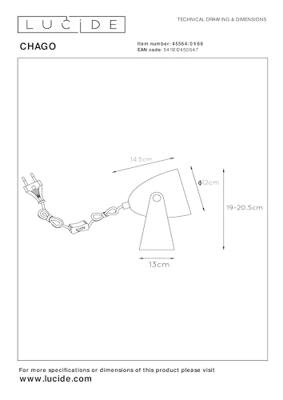Lucide CHAGO - Tafellamp - 1xE14 - Roze