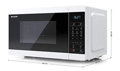 Sharp YC-MG02E-W magnetron Aanrecht 20 l 800 W Blauw, Wit