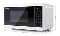 Sharp YC-MG02E-W magnetron Aanrecht 20 l 800 W Blauw, Wit - thumbnail