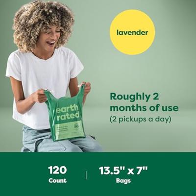 Zakken Earth Rated 870856100069 Lavendel Huisdieren (120 uds)
