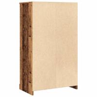Hoge kast 60x35,5x103,5 cm bewerkt hout oud houtkleurig - thumbnail