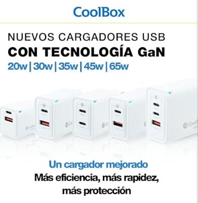 Oplader CoolBox COO-CUP-35CC Wit 35 W