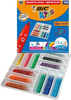 Kleurstift bickids couleur schoolbox m assorti | 120 stuks