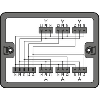 WAGO 899-631/105-000 Verdeeldoos 899 25 A Zwart 1 stuk(s)