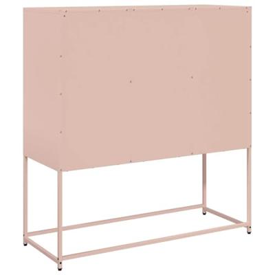 Dressoir 100,5x39x107 cm koudgewalst staal roze