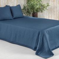 Dommelin Dommelin Sprei Chicago Satijn 300TC Nachtblauw 260x280 cm - thumbnail