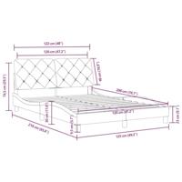 Bedframe zonder matras 120x200 cm fluweel lichtgrijs - thumbnail